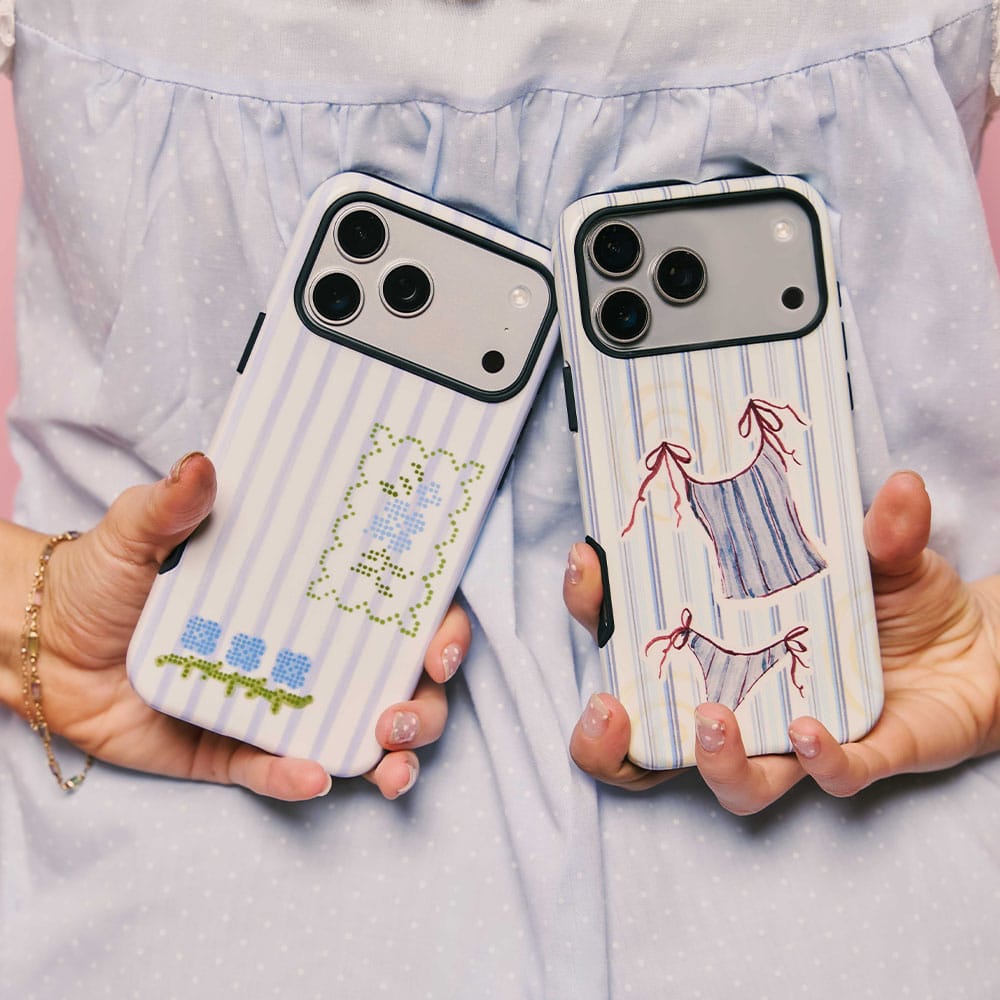 Patchwork Blue Printed Phone Cases by Kayla Carr - The Dairy