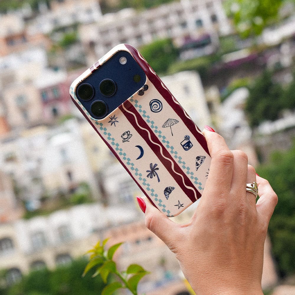 Summer Snacks Burgundy Printed Phone Cases by Charlie Taylor - The Dairy