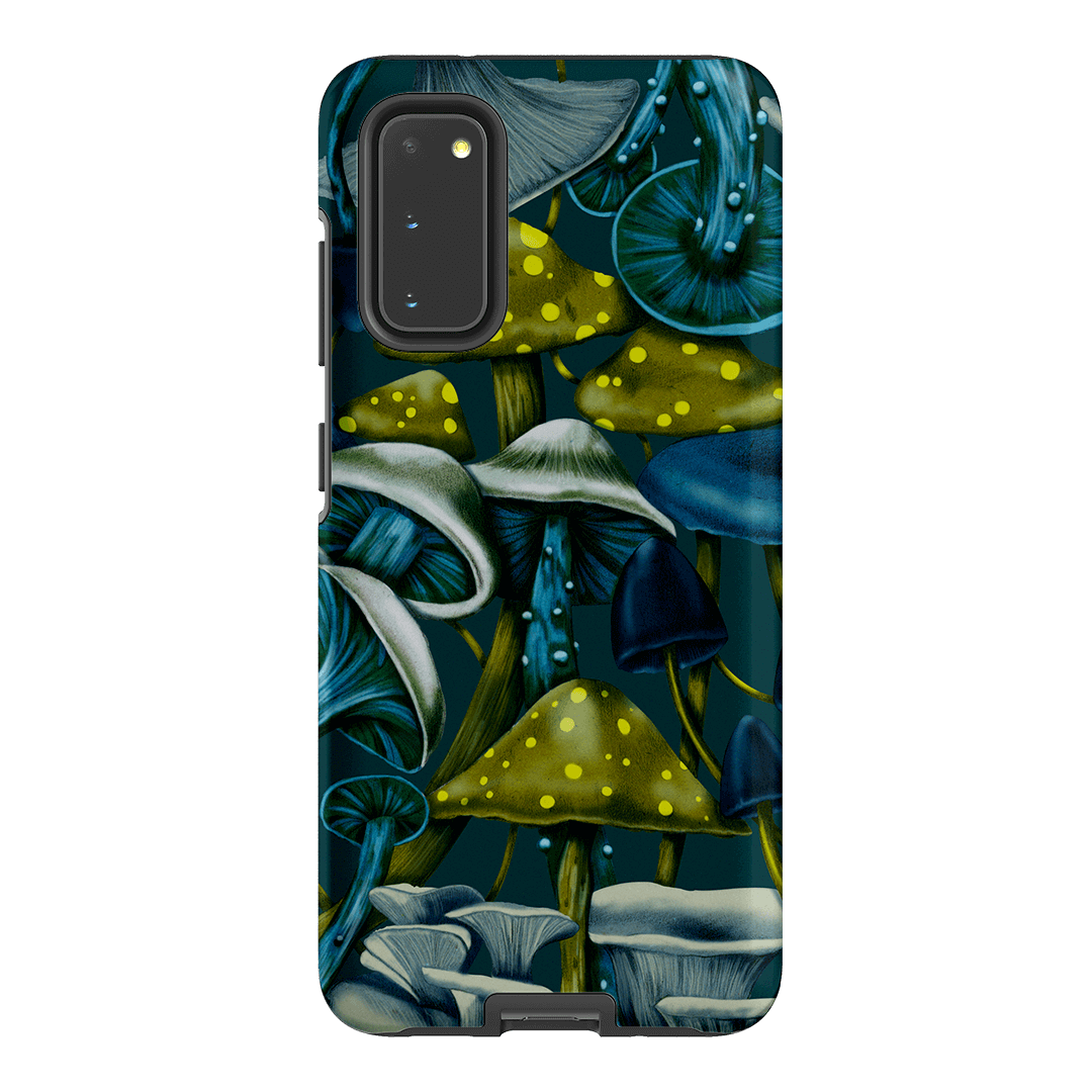 Shrooms Blue Printed Phone Cases Samsung Galaxy S20 / Armoured by Kelly Thompson - The Dairy