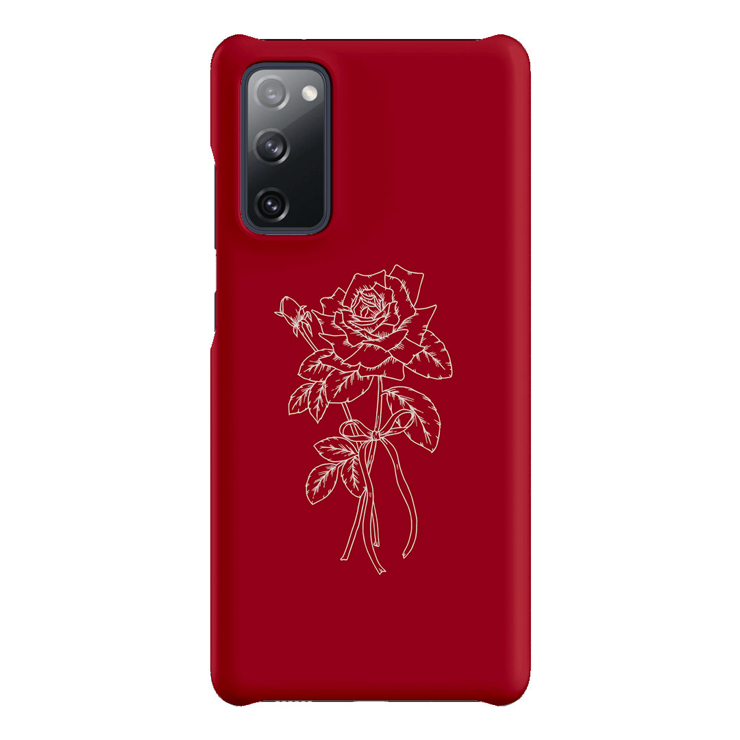 Red Rose Printed Phone Cases Samsung Galaxy S20 FE / Snap by Typoflora - The Dairy