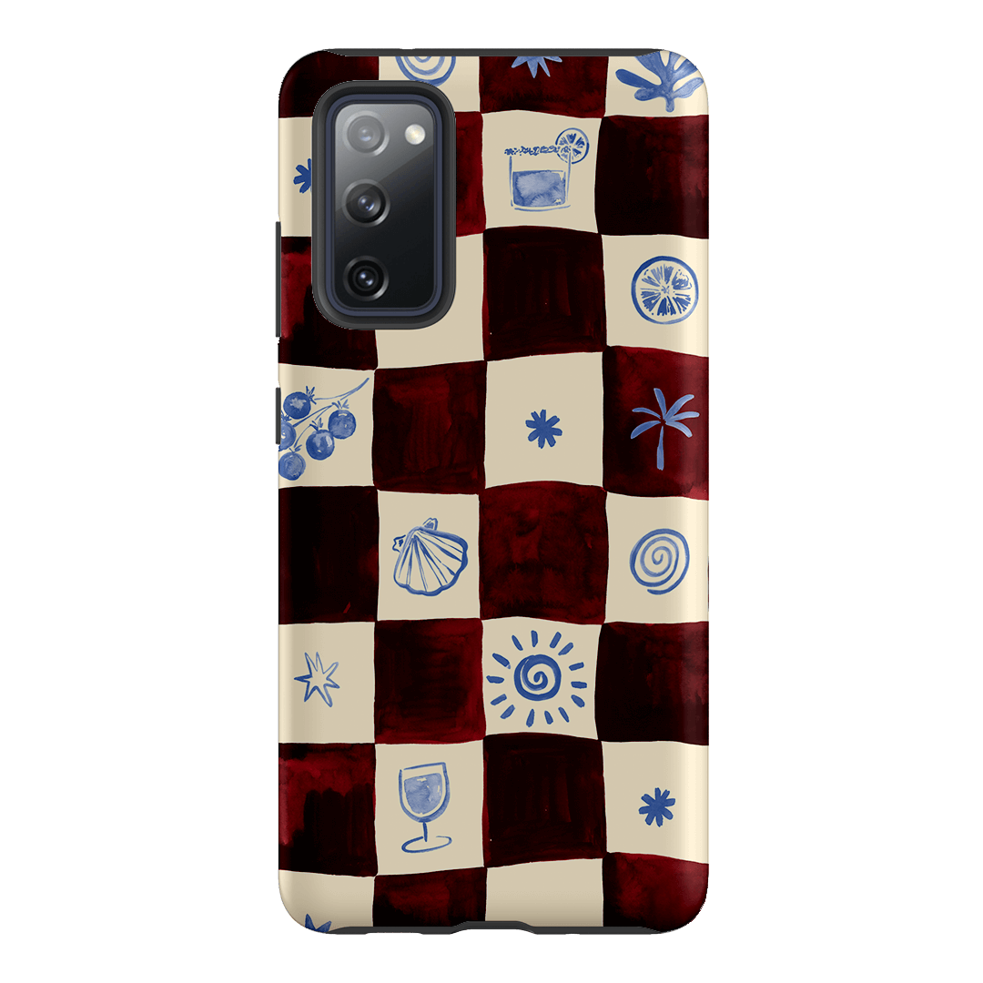 Afternoon Mezze Maroon Printed Phone Cases Samsung Galaxy S20 FE / Armoured by Charlie Taylor - The Dairy