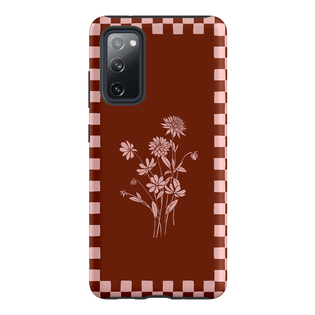 Dahlia Check Printed Phone Cases Samsung Galaxy S20 FE / Armoured by Typoflora - The Dairy