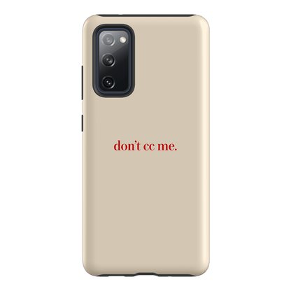 Don't CC Me Red Printed Phone Cases Samsung Galaxy S20 FE / Armoured by The Dairy - The Dairy