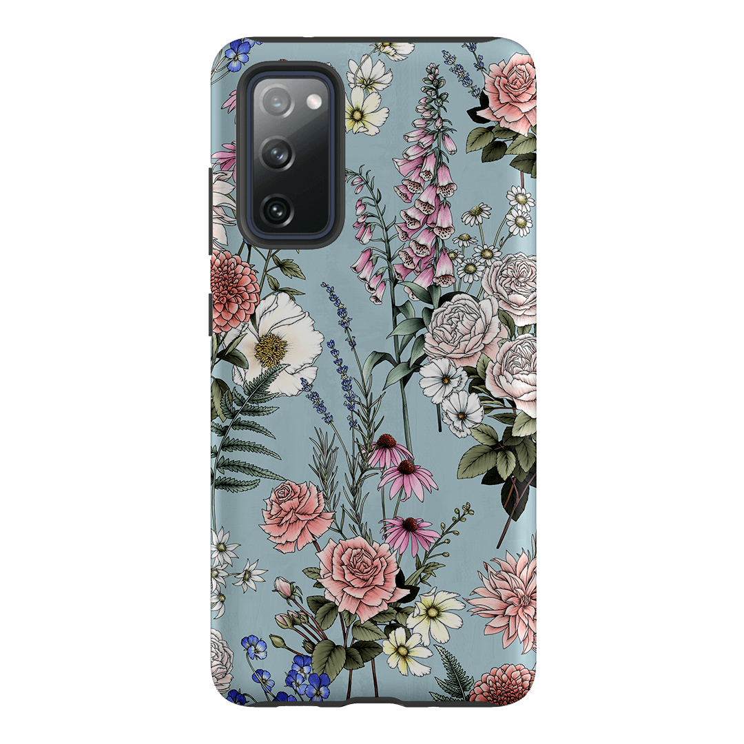 Garden Party Blue Printed Phone Cases Samsung Galaxy S20 FE / Armoured by Typoflora - The Dairy