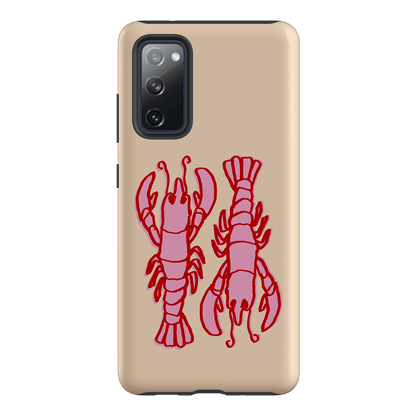 Lobster Love Peach Printed Phone Cases Samsung Galaxy S20 FE / Armoured by The Dairy - The Dairy
