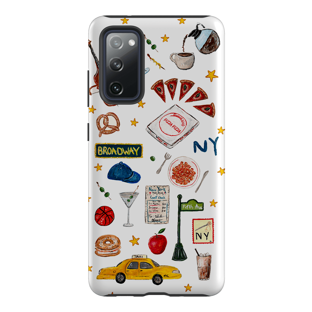 NYC White Printed Phone Cases Samsung Galaxy S20 FE / Armoured by BG. Studio - The Dairy