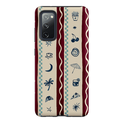 Summer Snacks Burgundy Printed Phone Cases Samsung Galaxy S20 FE / Armoured by Charlie Taylor - The Dairy