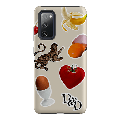 Sunday Stickers Cream Printed Phone Cases Samsung Galaxy S20 FE / Armoured by Desmond & Dempsey - The Dairy