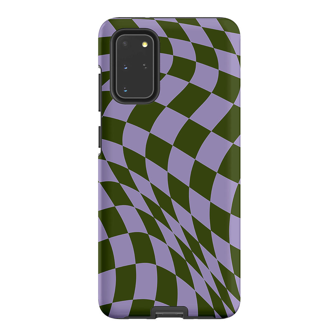 Wavy Check Forest on Lilac Matte Case Matte Phone Cases Samsung Galaxy S20 Plus / Armoured by The Dairy - The Dairy