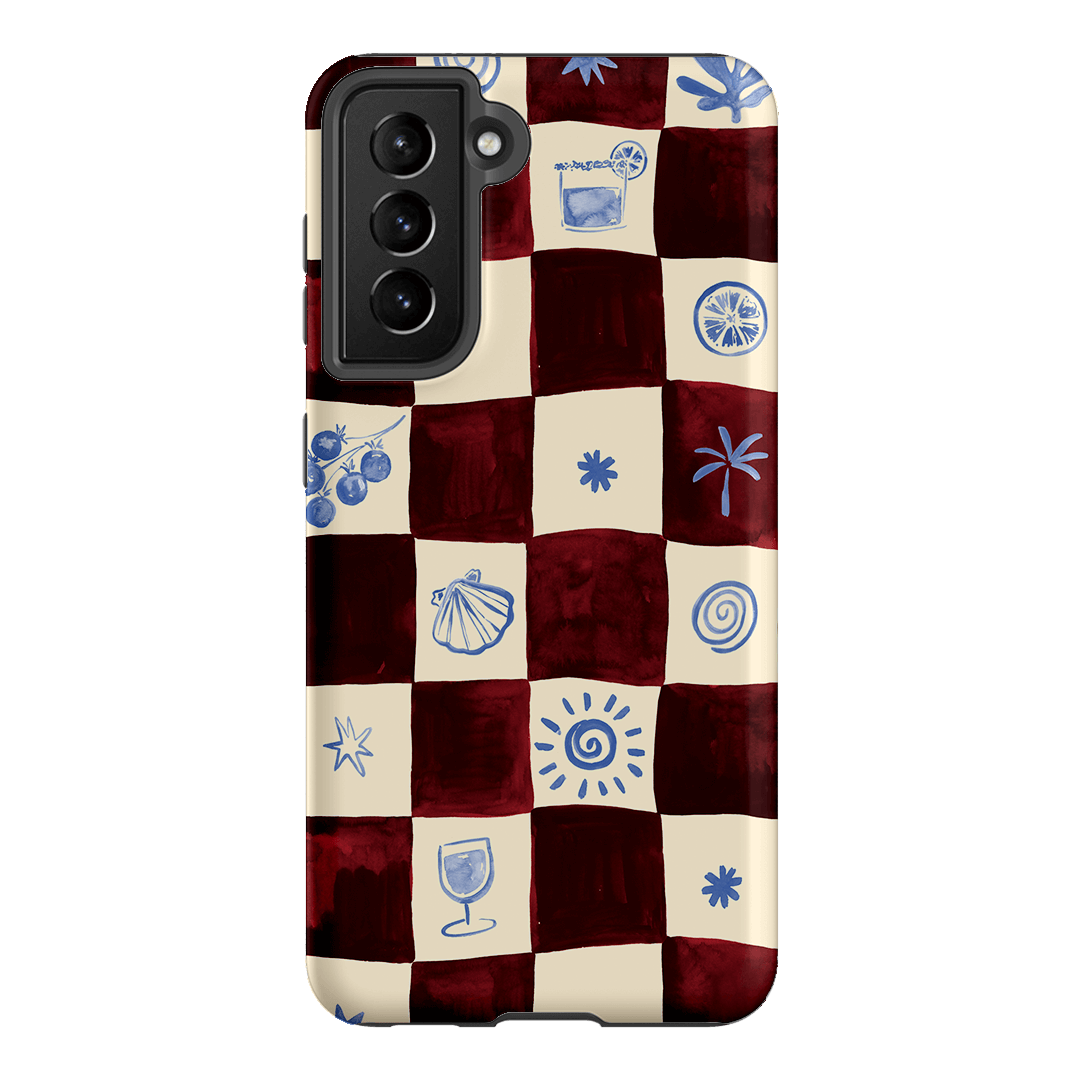 Afternoon Mezze Maroon Printed Phone Cases Samsung Galaxy S21 / Armoured by Charlie Taylor - The Dairy