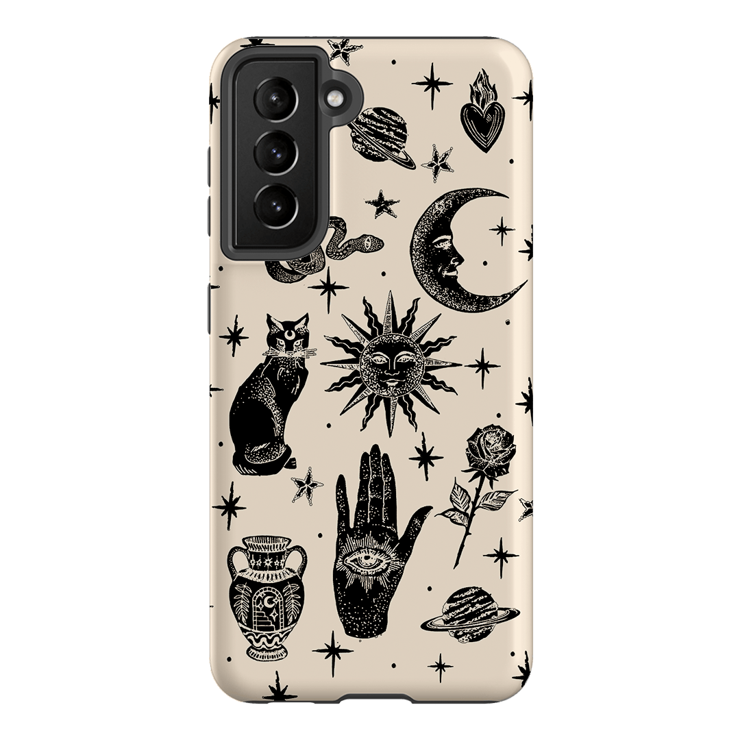 Astro Flash Beige Printed Phone Cases Samsung Galaxy S21 / Armoured by Veronica Tucker - The Dairy