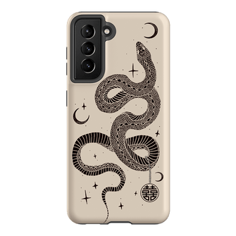 Astro Snake in Cream Printed Phone Cases by Veronica Tucker - The Dairy