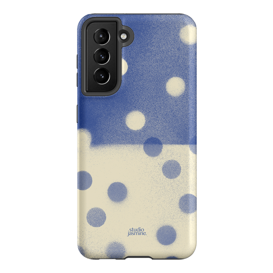 Bleu Polka Dot Printed Phone Cases Samsung Galaxy S21 / Armoured by Jasmine Dowling - The Dairy
