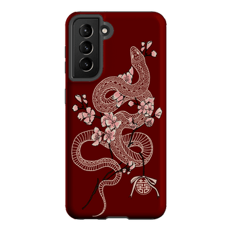 Blossom Snake in Red Printed Phone Cases by Veronica Tucker - The Dairy