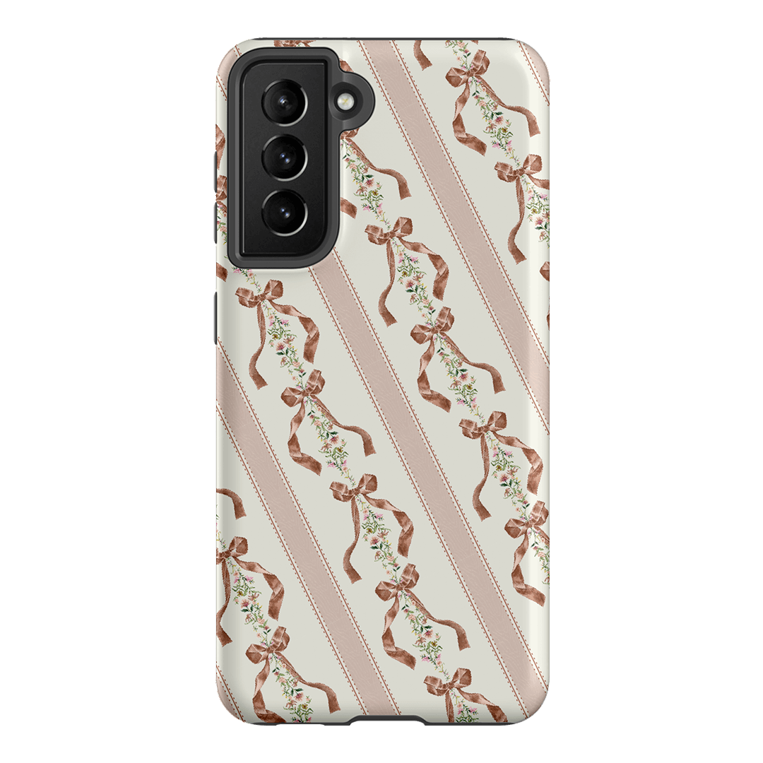 Bow Stripe Printed Phone Cases Samsung Galaxy S21 / Armoured by Veronica Tucker - The Dairy
