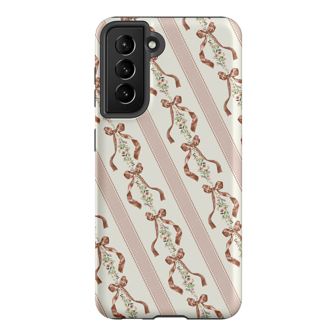 Bow Stripe Printed Phone Cases Samsung Galaxy S21 / Armoured by Veronica Tucker - The Dairy