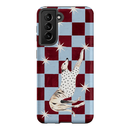 Check Greyhound Blue Printed Phone Cases Samsung Galaxy S21 / Armoured by Lisa Hu - The Dairy