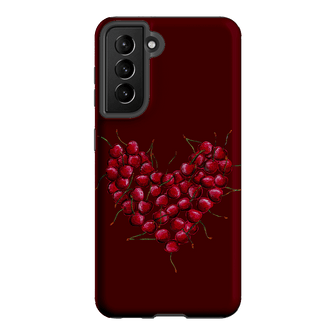 Cherry Heart Printed Phone Cases Samsung Galaxy S21 / Armoured by BG. Studio - The Dairy
