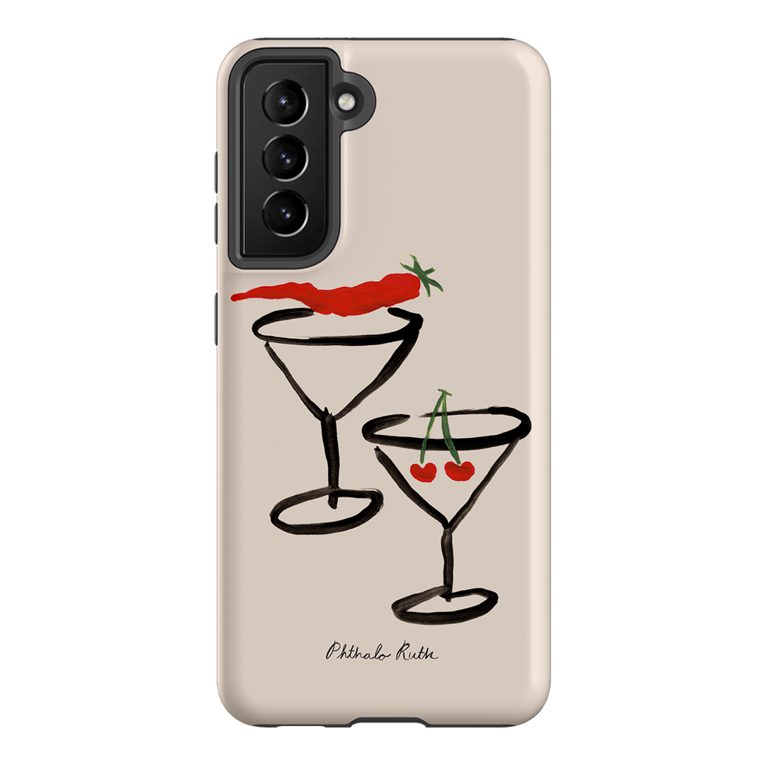 Chili Cherry Printed Phone Cases Samsung Galaxy S21 / Armoured by Phthalo Ruth - The Dairy