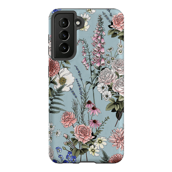 Garden Party Blue Printed Phone Cases Samsung Galaxy S21 / Armoured by Typoflora - The Dairy