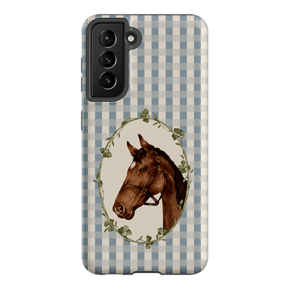 Gingham Horse Printed Phone Cases Samsung Galaxy S21 / Armoured by Kasiags Art - The Dairy