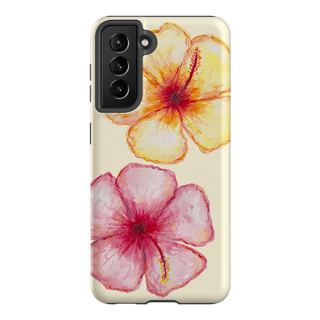 Hibiscus Flower Yellow Printed Phone Cases Samsung Galaxy S21 / Armoured by BG. Studio - The Dairy