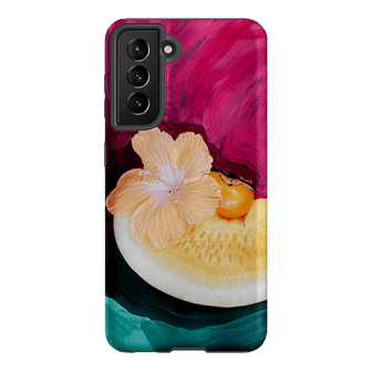 Hibiscus Melon Printed Phone Cases Samsung Galaxy S21 / Armoured by Nicole Nelius - The Dairy