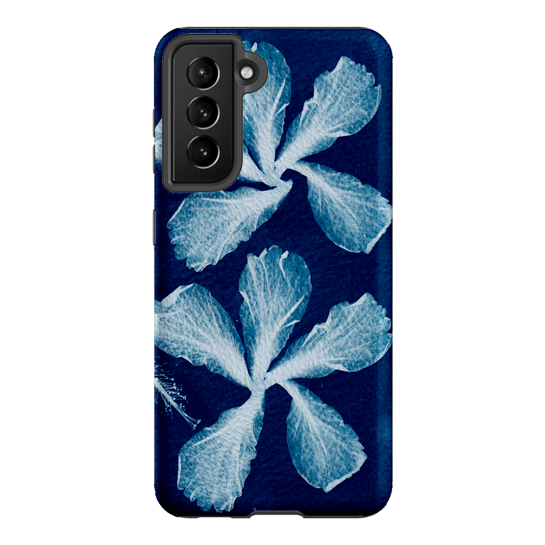 Hibiscus Cyanotype Printed Phone Cases Samsung Galaxy S21 / Armoured by Sally Hungerford - The Dairy