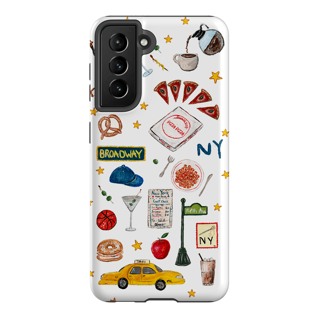 NYC White Printed Phone Cases Samsung Galaxy S21 / Armoured by BG. Studio - The Dairy