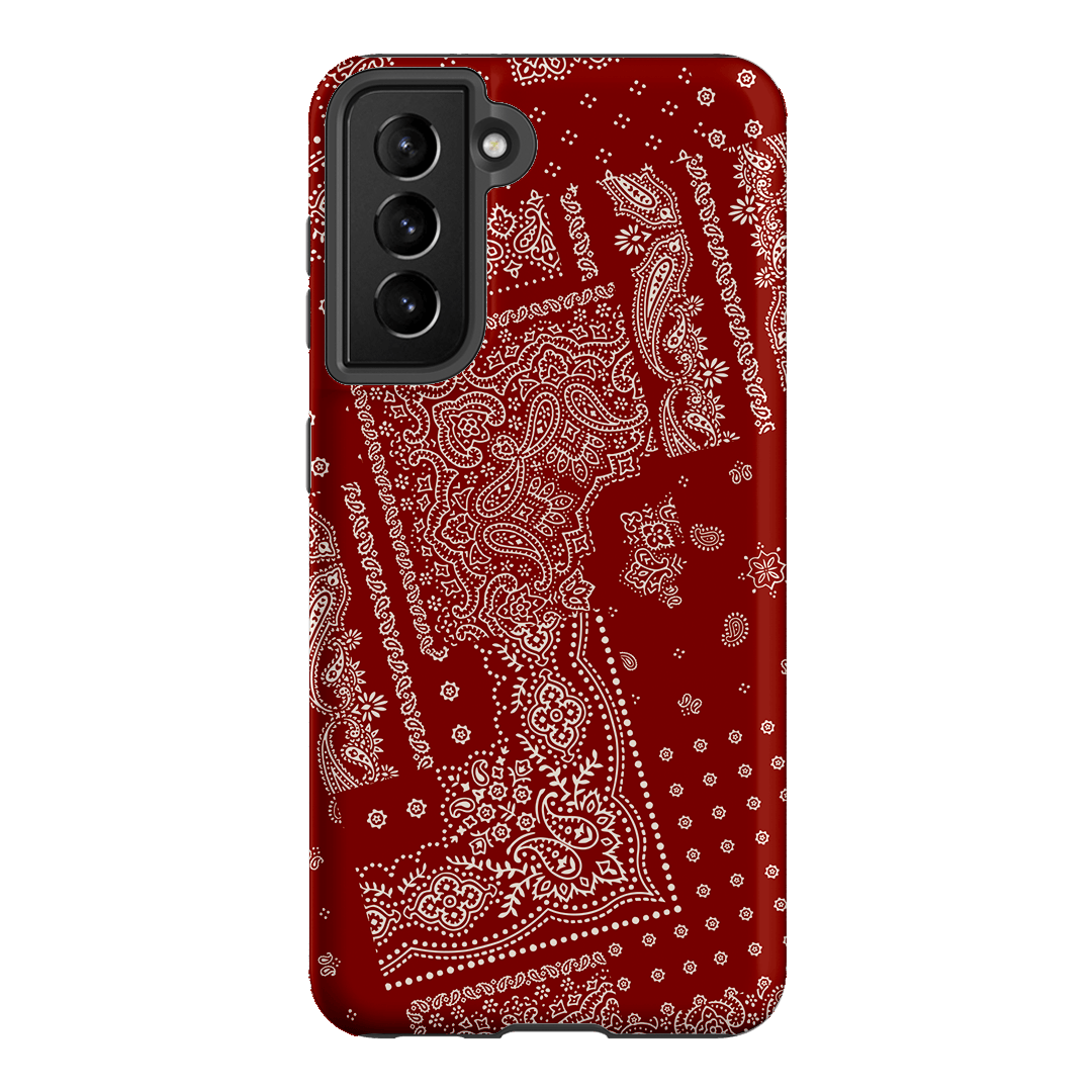 Paisley Crimson Printed Phone Cases Samsung Galaxy S21 / Armoured by The Dairy - The Dairy