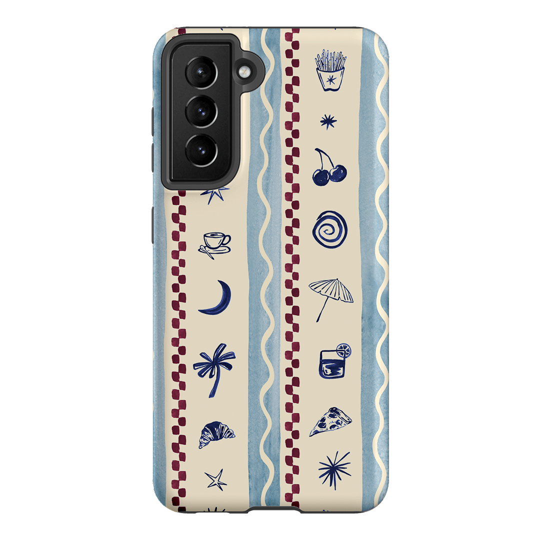 Summer Snacks Blue Printed Phone Cases Samsung Galaxy S21 / Armoured by Charlie Taylor - The Dairy