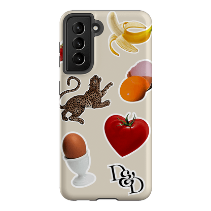 Sunday Stickers Cream Printed Phone Cases Samsung Galaxy S21 / Armoured by Desmond & Dempsey - The Dairy
