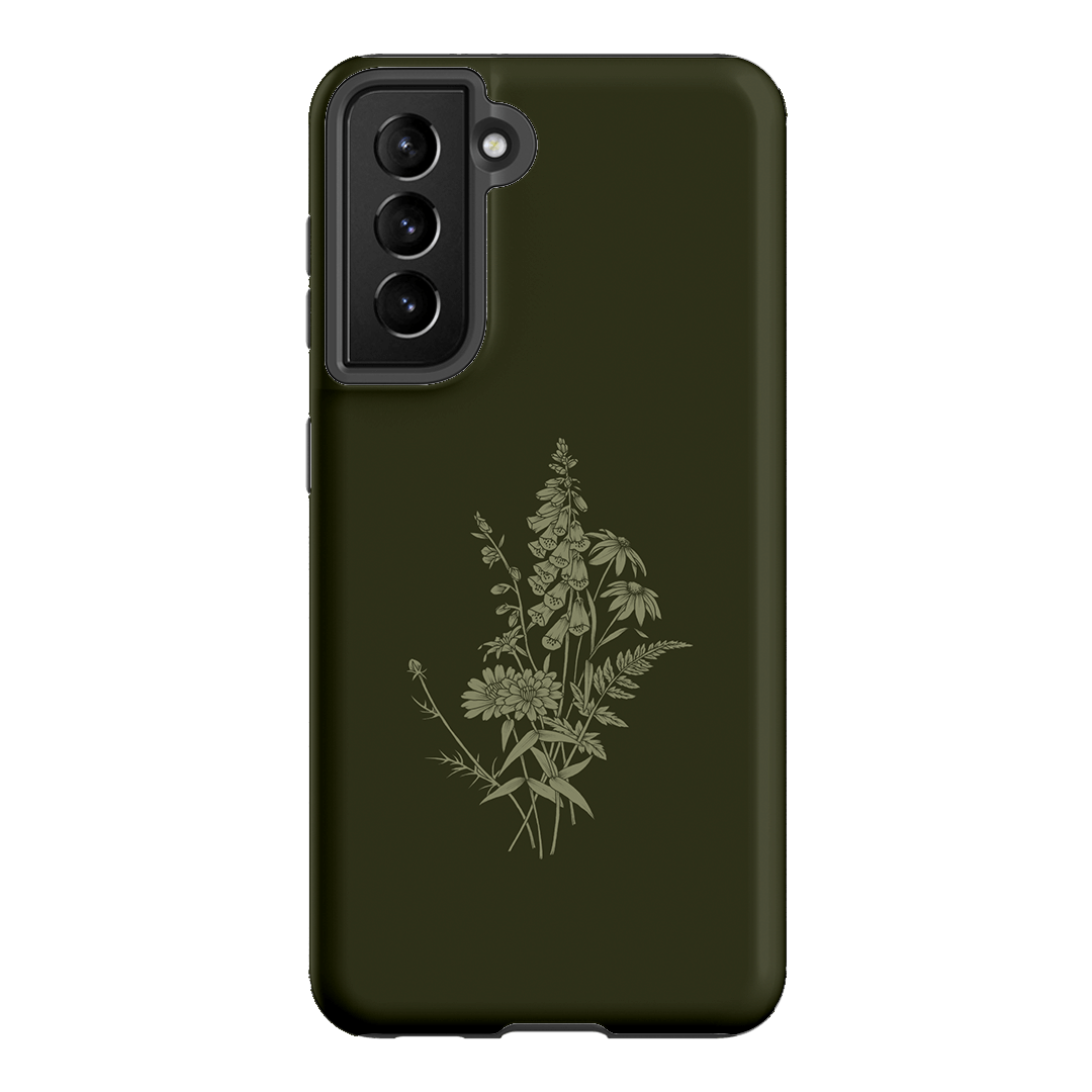 Wildflowers Olive Printed Phone Cases Samsung Galaxy S21 / Armoured by Typoflora - The Dairy