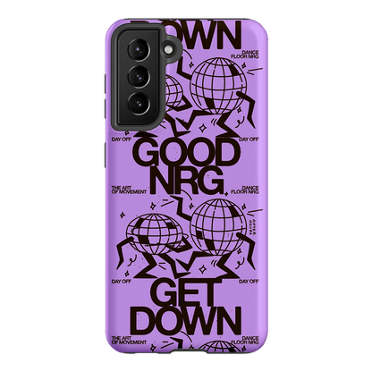 Good Energy in Purple Printed Phone Cases Samsung Galaxy S21 / Armoured by After Hours - The Dairy