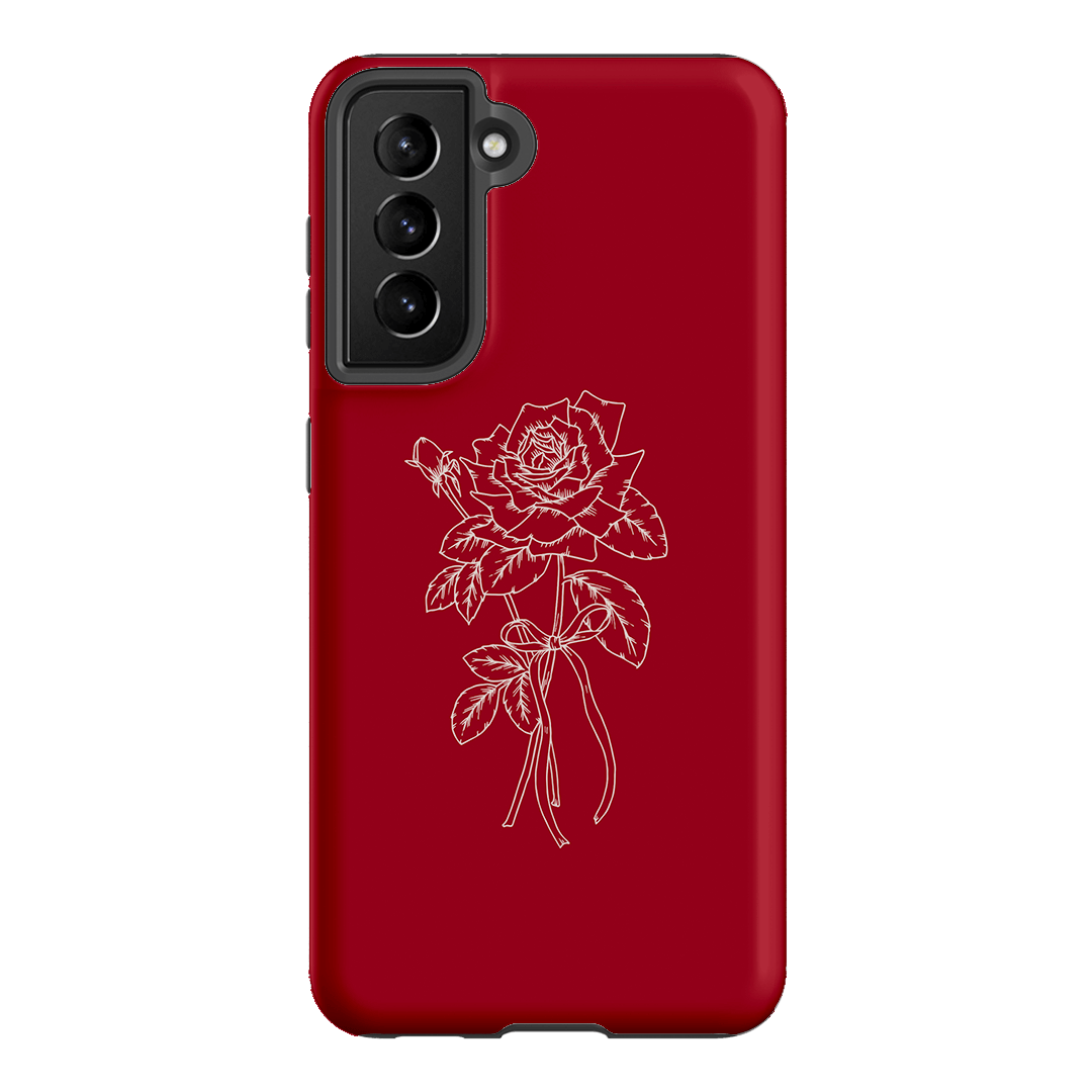 Red Rose Printed Phone Cases Samsung Galaxy S21 / Armoured by Typoflora - The Dairy