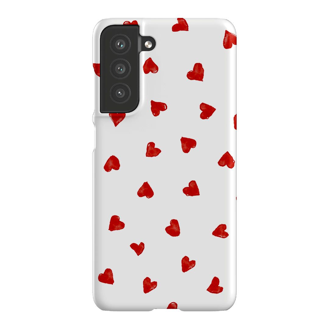 Love Hearts Printed Phone Cases Samsung Galaxy S21 FE / Snap by Oak Meadow - The Dairy