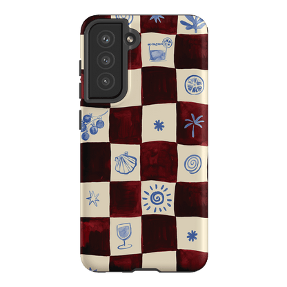 Afternoon Mezze Maroon Printed Phone Cases Samsung Galaxy S21 FE / Armoured by Charlie Taylor - The Dairy