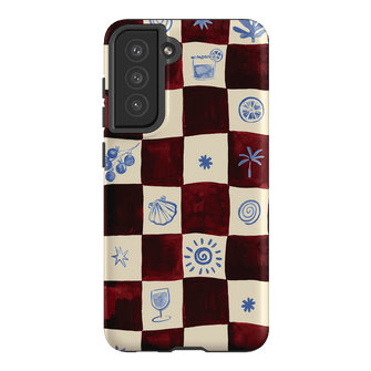 Afternoon Mezze Maroon Printed Phone Cases Samsung Galaxy S21 FE / Armoured by Charlie Taylor - The Dairy