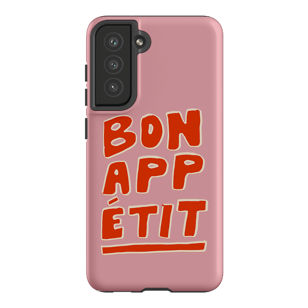 Bon Appetit Pink Printed Phone Cases Samsung Galaxy S21 FE / Armoured by The Dairy - The Dairy