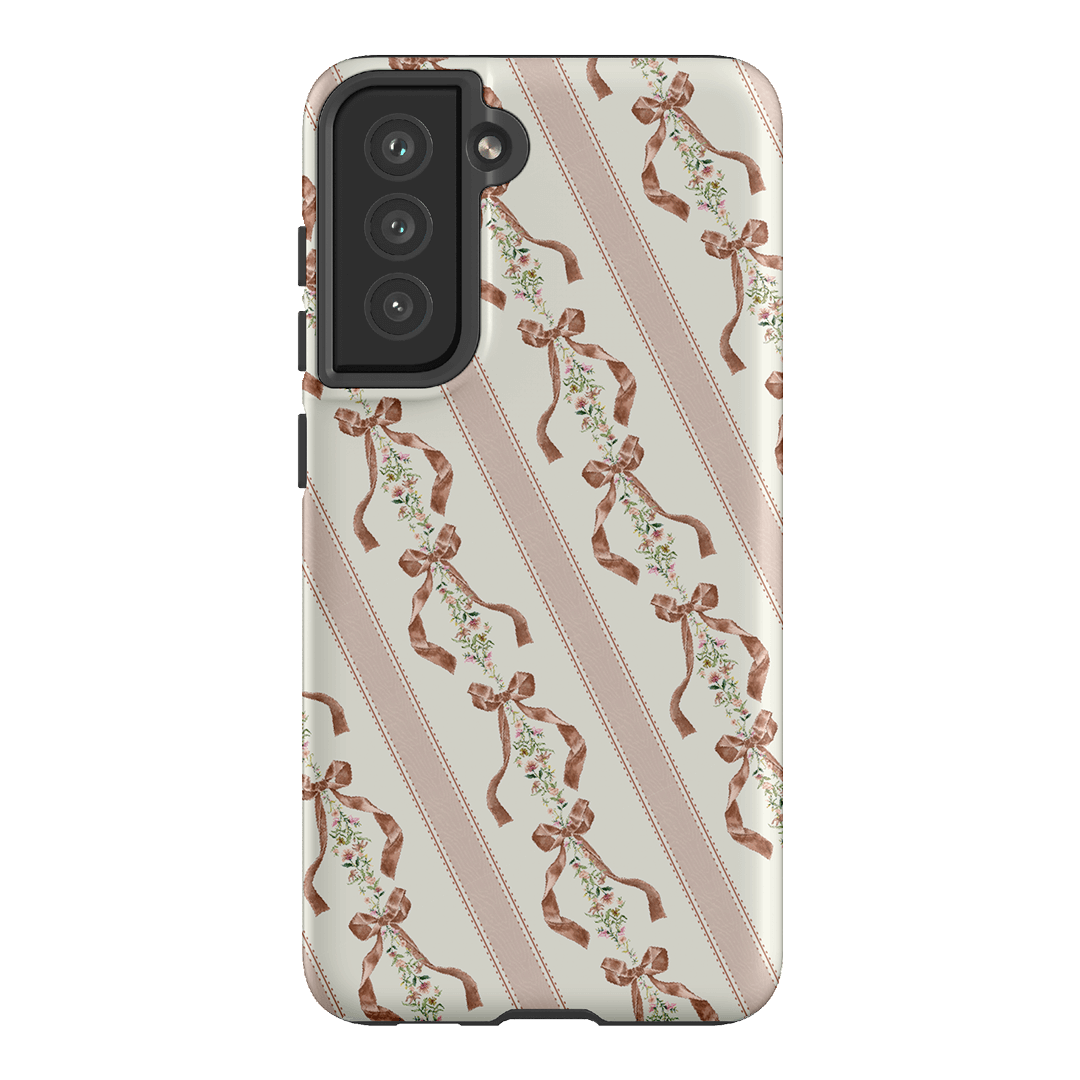 Bow Stripe Printed Phone Cases Samsung Galaxy S21 FE / Armoured by Veronica Tucker - The Dairy