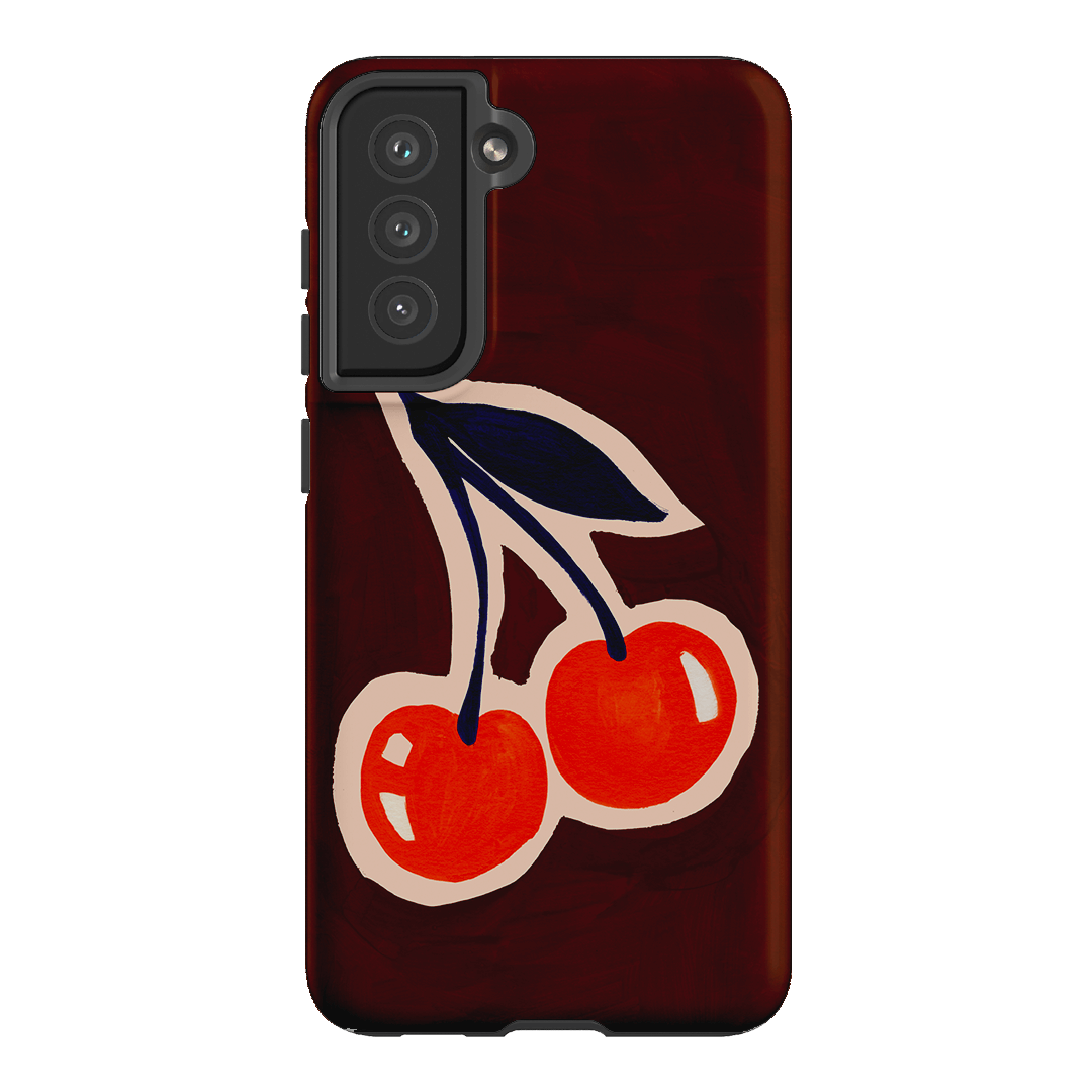 Cherries Printed Phone Cases Samsung Galaxy S21 FE / Armoured by Studio Bon - The Dairy