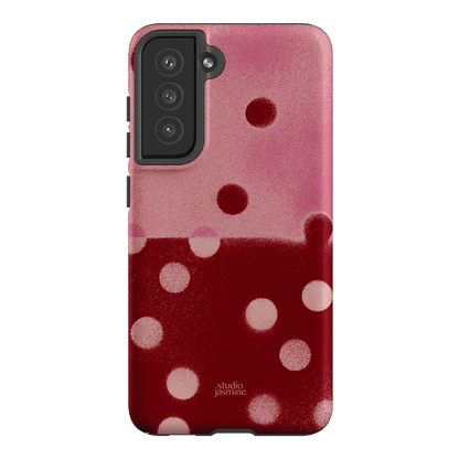 Cherry Polka Dot Printed Phone Cases Samsung Galaxy S21 FE / Armoured by Jasmine Dowling - The Dairy
