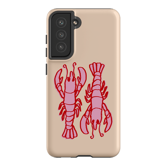 Lobster Love Peach Printed Phone Cases Samsung Galaxy S21 FE / Armoured by The Dairy - The Dairy