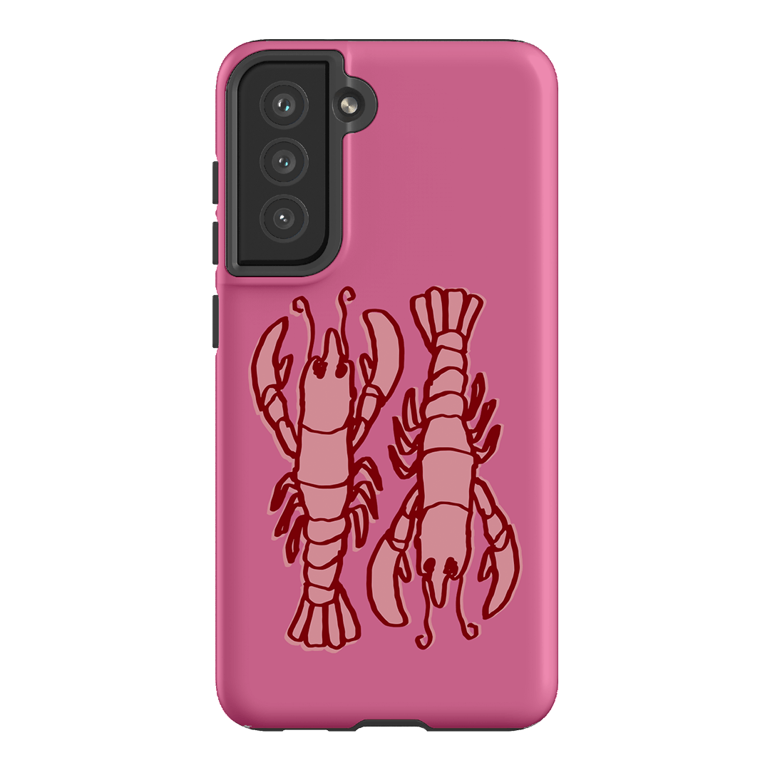 Lobster Love Pink Printed Phone Cases Samsung Galaxy S21 FE / Armoured by The Dairy - The Dairy