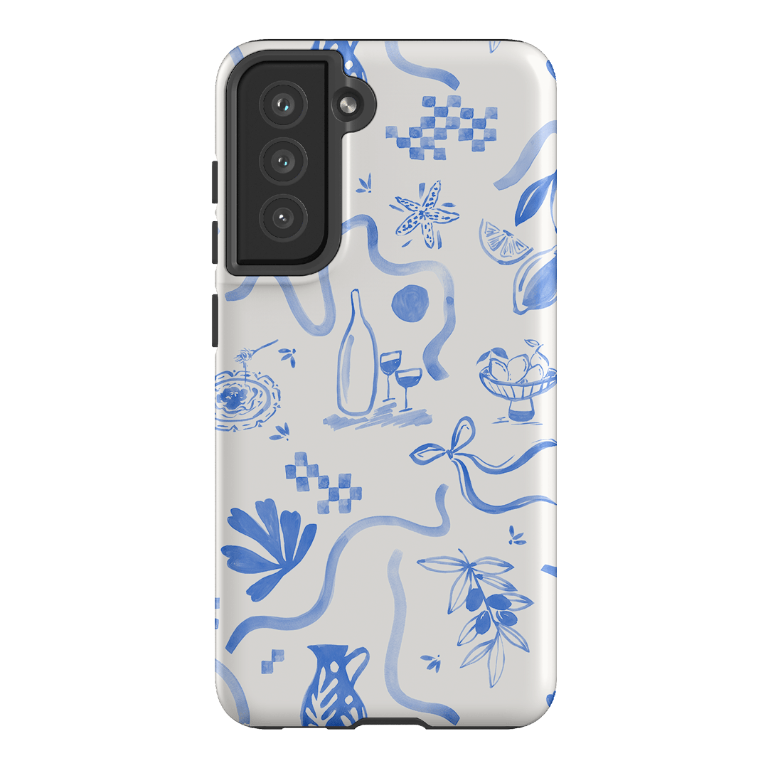 Mediterranean Wave Printed Phone Cases Samsung Galaxy S21 FE / Armoured by Charlie Taylor - The Dairy