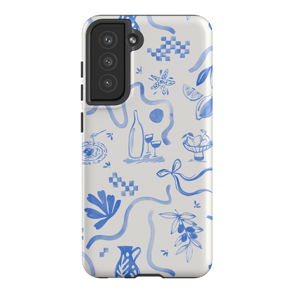 Mediterranean Wave Printed Phone Cases Samsung Galaxy S21 FE / Armoured by Charlie Taylor - The Dairy