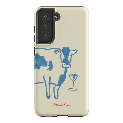 Mootini Blue Printed Phone Cases Samsung Galaxy S21 FE / Armoured by Phthalo Ruth - The Dairy