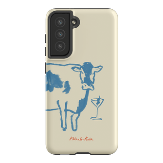 Mootini Blue Printed Phone Cases Samsung Galaxy S21 FE / Armoured by Phthalo Ruth - The Dairy