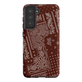 Paisley Cinnamon Printed Phone Cases Samsung Galaxy S21 FE / Armoured by The Dairy - The Dairy