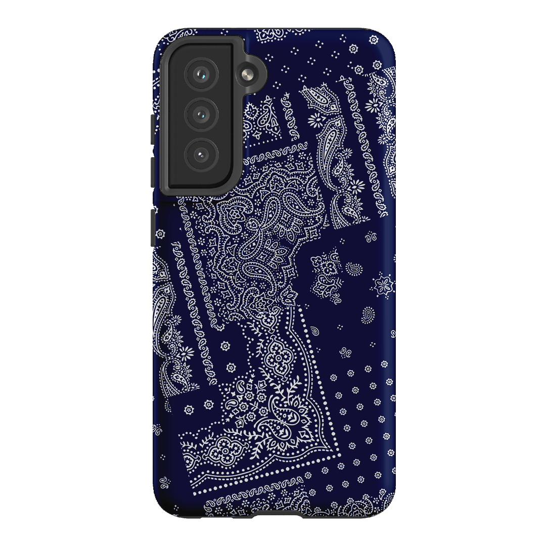 Paisley Indigo Printed Phone Cases Samsung Galaxy S21 FE / Armoured by The Dairy - The Dairy